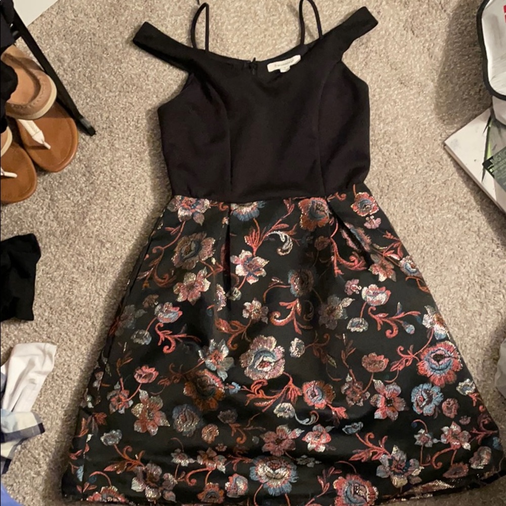 Francescas Black floral dress